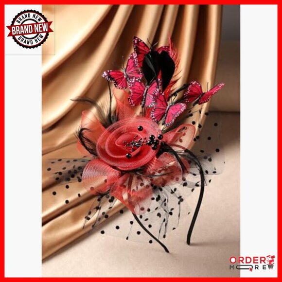 Adjustable Derby Fascinator Hat with Hair Clip for Special Occasions